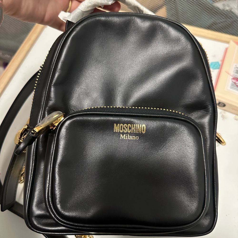 Moschino Milano Black Leather unisex's Bag